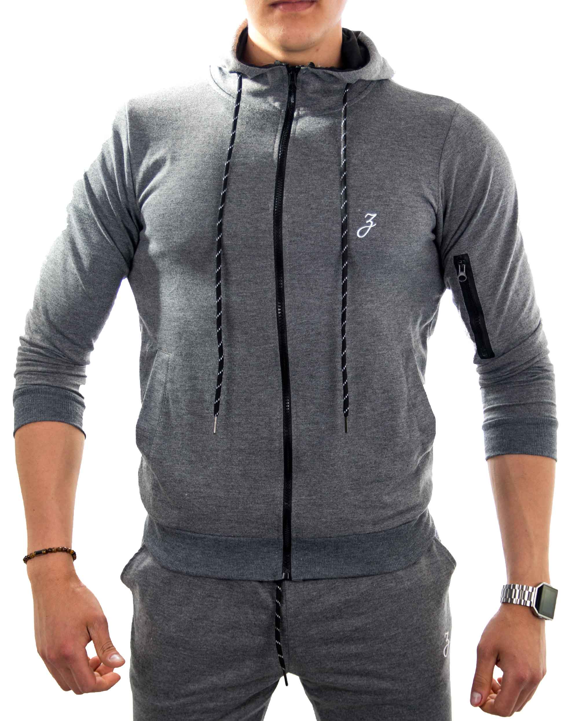 Stylish grey zipper for men from the DYNAMIC collection, showcasing modern design and comfort.